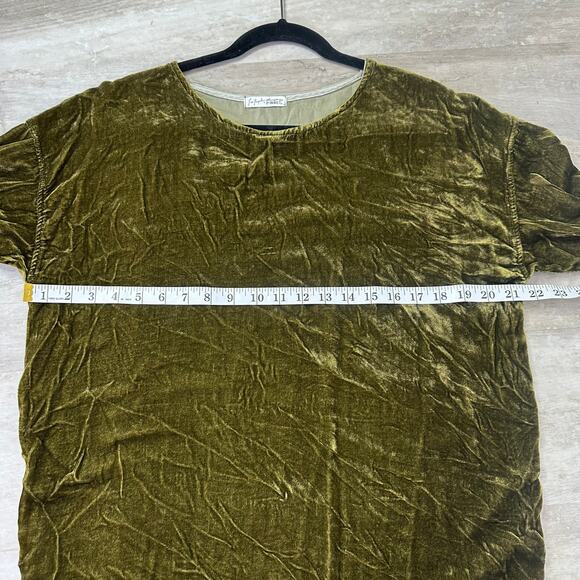 Free People X CP Shades Green Velvet Bridget Long Sleeve Mini Dress Size Small - Picture 7 of 9